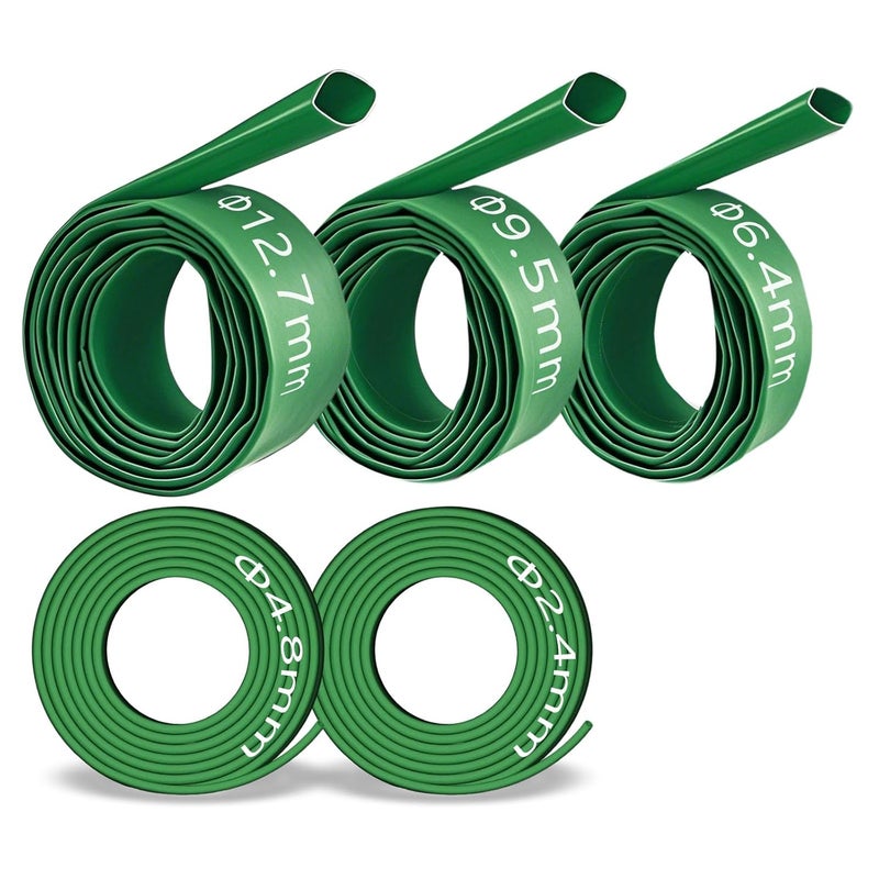 Eugiichr 5-Size Heat Shrink Tubing Kit: 3:1 Adhesive Lined, Marine Grade Waterproof, Insulated Sealed, Oil-Proof & Wear-Resistant, 10-Foot Total Length - for Home Use & Industrial Applications (Green) - Image 1